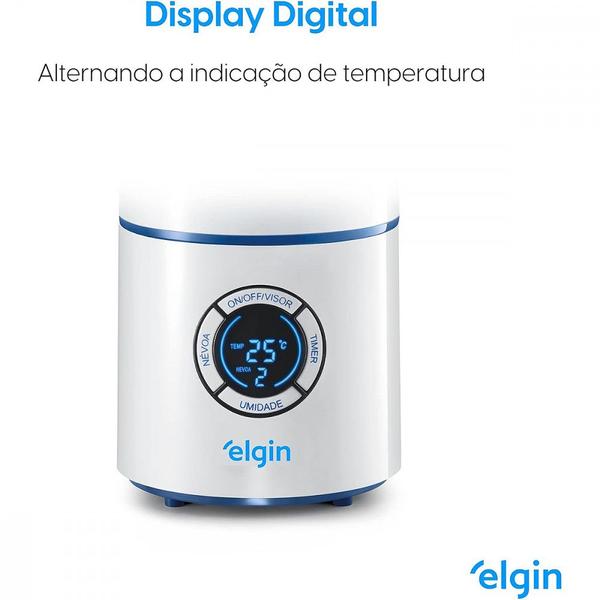 Imagem de Umidificador de Ar Elgin Ultrassônico Digital 2,5L Bivolt Branco - 45UDZNO3NONC