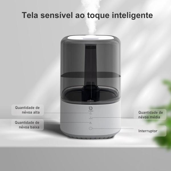 Imagem de Umidificador de Ar inteligente 4L Ultrassônico, Difusor de Aromas com Led e Timer