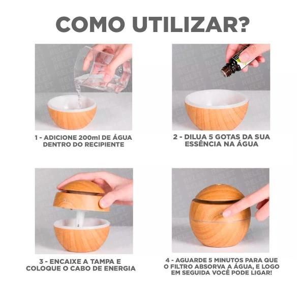 Imagem de Umidificador Difusor Aromatizador Ambiente Água Oleo