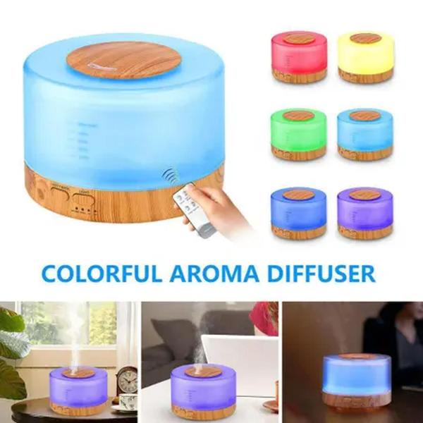 Imagem de Umidificador Difusor Climatizador Purificador Ar Aromatizador Ambiente Sala Quarto Escritório 500ml