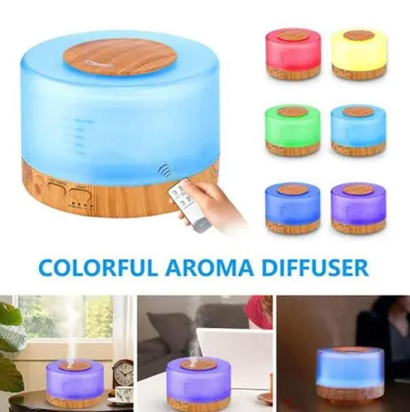 Imagem de Umidificador Difusor Climatizador Purificador De Ar Aromatizador Ambiente Sala Quarto Escritório  Elétrico 500ml