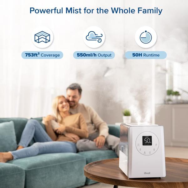 Imagem de Umidificador LEVOIT LV600S Smart Warm/Cool Mist 6L para 70m²