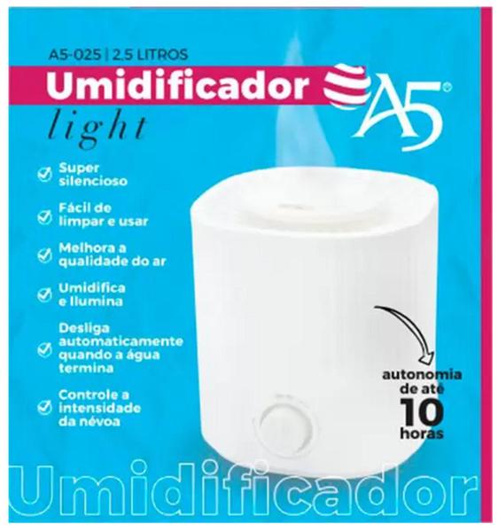 Imagem de Umidificador Ligth 2,5 litros Bivolt - A5