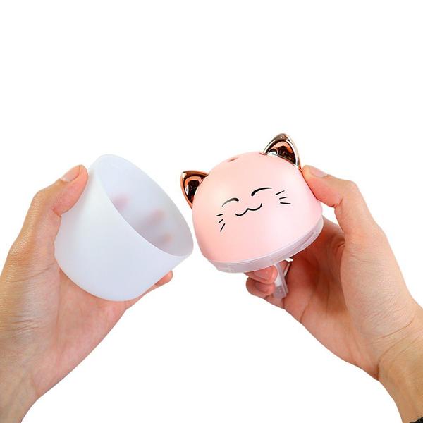 Imagem de Umidificador  Purificador Ambientes Ar Fresco Gatinho USB 250ml - Sortido