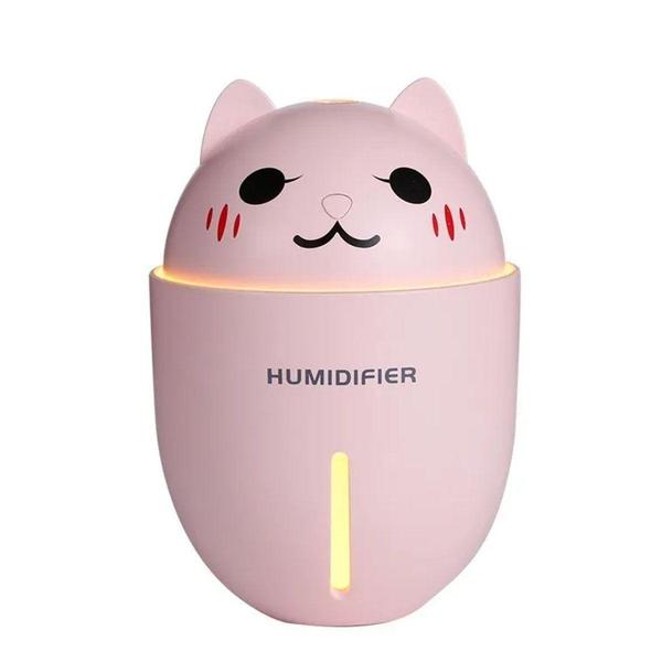 Imagem de Umidificador Purificador de Ar 3 Em 1 Adorable Pet Ventilador E Luminária Gato USB 320ml - JIAXI