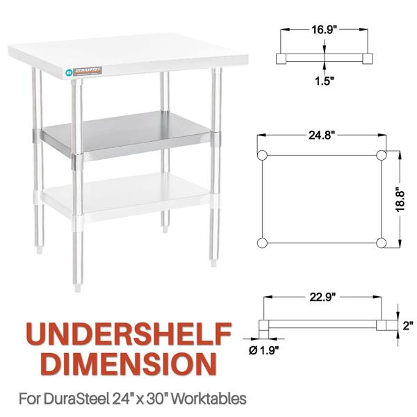 Imagem de Under Shelf DuraSteel extra ajustável para mesas de trabalho 24 x 30