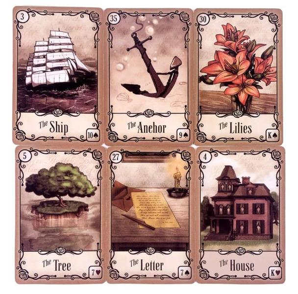 Imagem de Under the Roses Lenormand Oracle Deck Oráculo Cigano Sob As Rosas Baralho de Cartas de Tarô