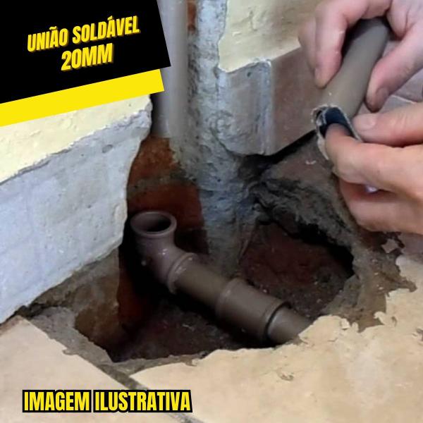 Imagem de União Cola Pvc Soldável Marrom Água Fria 20mm