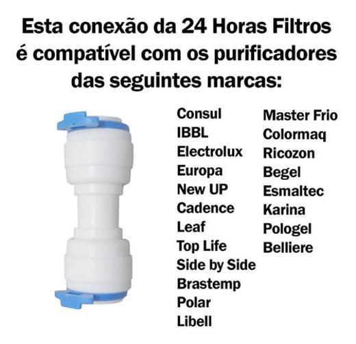 Imagem de União Emenda Para Mangueira 1/4 Purificador Compatível