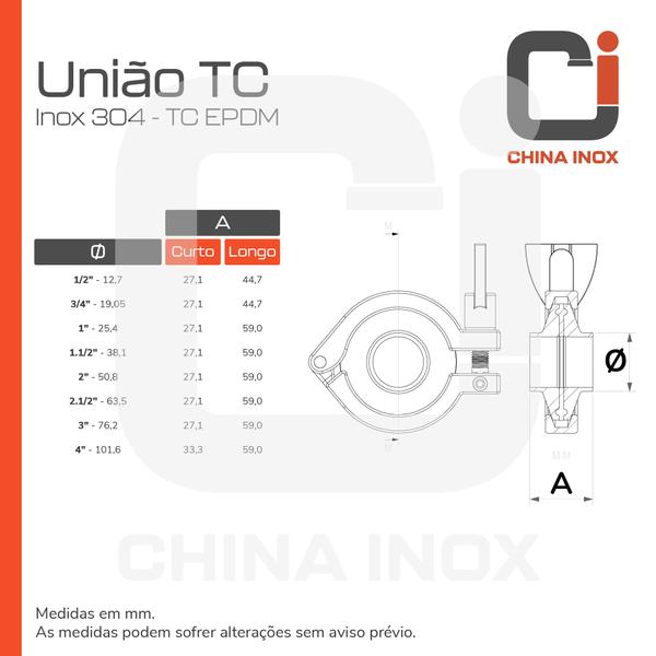 Imagem de UNIAO INOX 304 TC EPDM - 3'' Polegadas