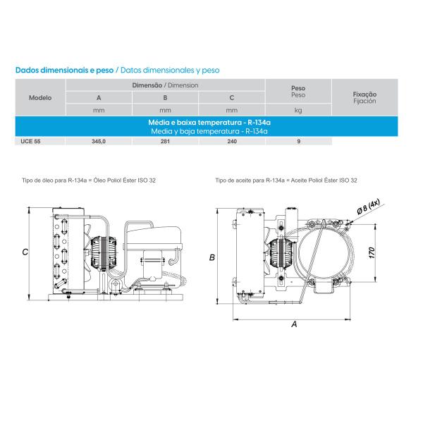UNIDADE CONDENSADORA ELGIN COMPACTO 1/6 HP R134a 110V Imagem de UNIDADE CONDENSADORA ELGIN COMPACTO 1/6 HP R134a 110V