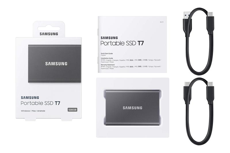 Imagem de Unidade de estado sólido externa SAMSUNG T7 2TB USB 3.2 Gen 2 Cinza