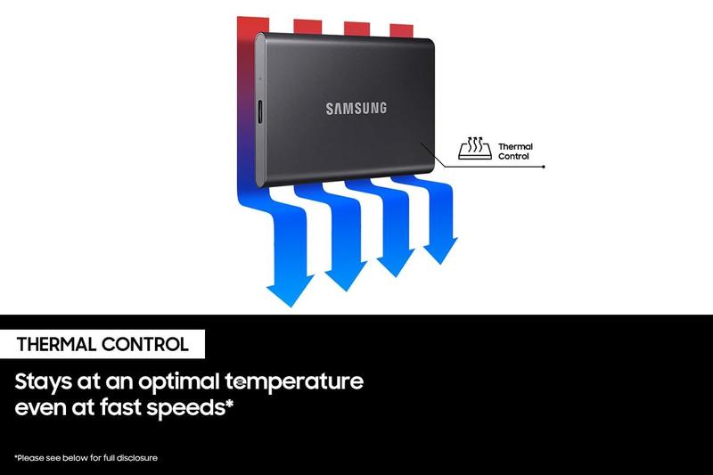 Imagem de Unidade de estado sólido externa SAMSUNG T7 Portable SSD 500GB