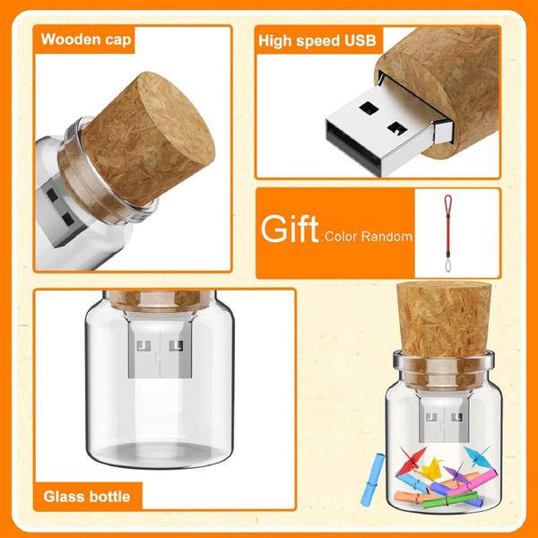 Imagem de Unidade flash USB BEIJIGUANG Cute Drift Bottle de 16 GB com Maple B