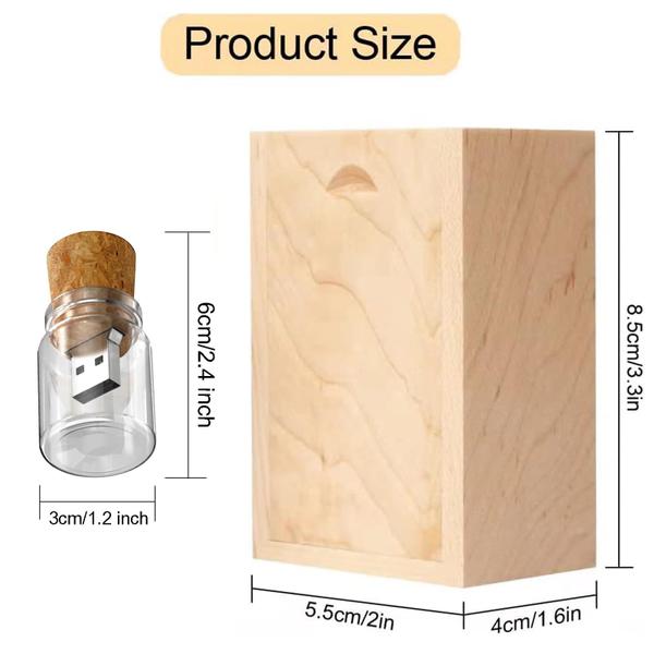 Imagem de Unidade flash USB BEIJIGUANG Cute Drift Bottle de 8 GB com Maple Bo