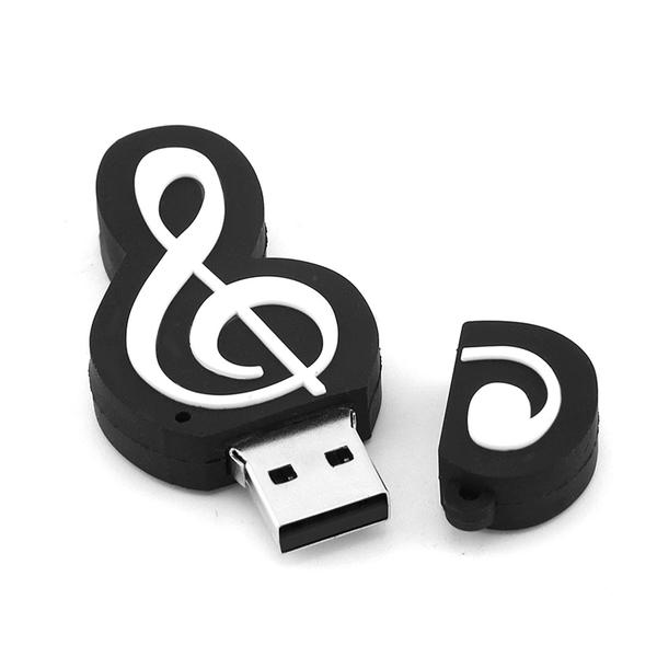 Imagem de Unidade flash USB CHUYI Novelty Music Note Shape 32GB preta