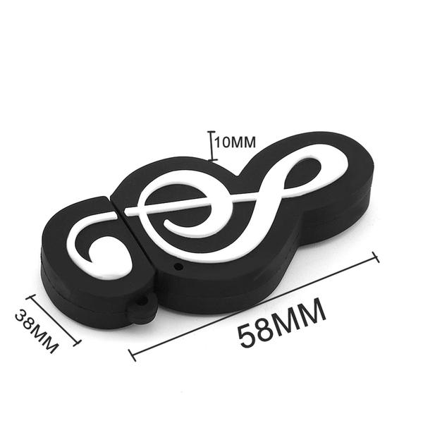 Imagem de Unidade flash USB CHUYI Novelty Music Note Shape 32GB preta