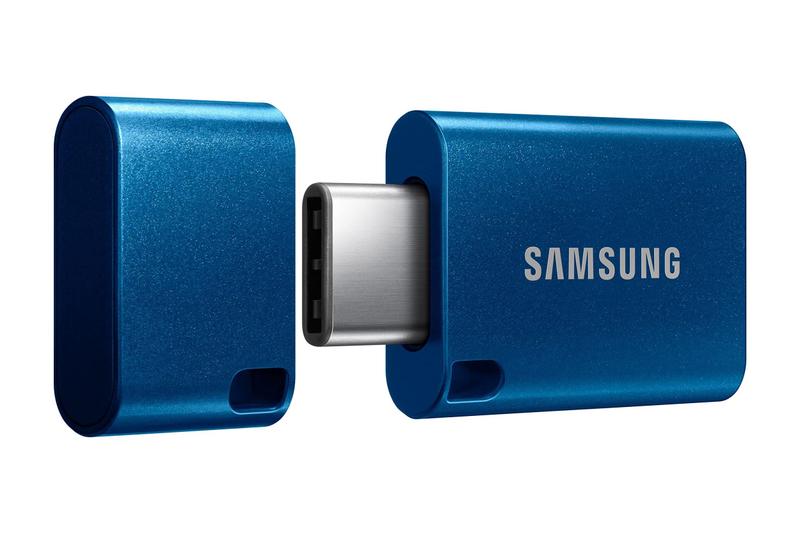 Imagem de Unidade flash USB Samsung Type-C 256GB 400MB/s azul impermeável