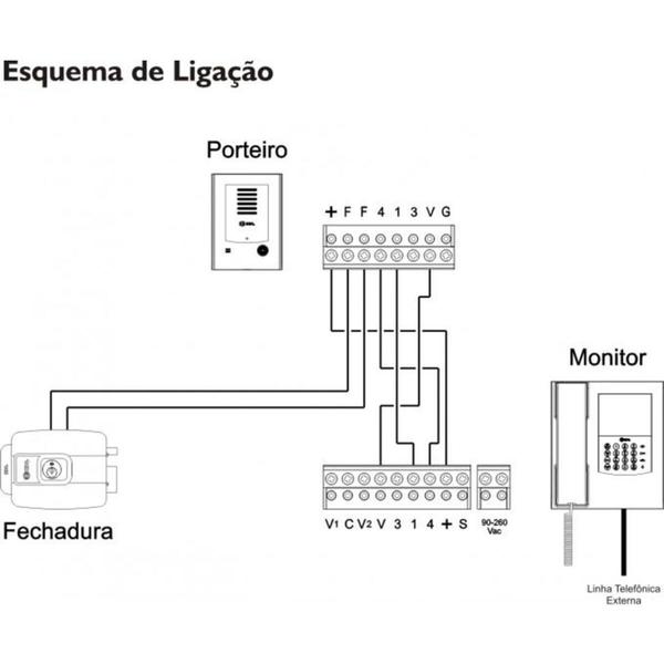 Imagem de Unidade Interna HDL Para Vídeo Porteiro Sense Com Telefone