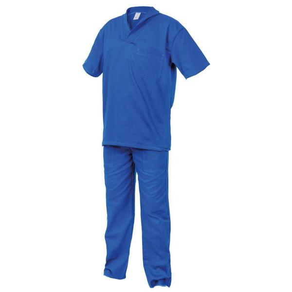 Imagem de Uniforme Calca Camisa Brim Azul GG Worker