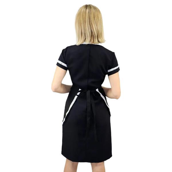 Imagem de Uniforme de Camareira Vestido de Copeira + Avental de Camareira -  Uniforme Copeira - uniforme Governanta