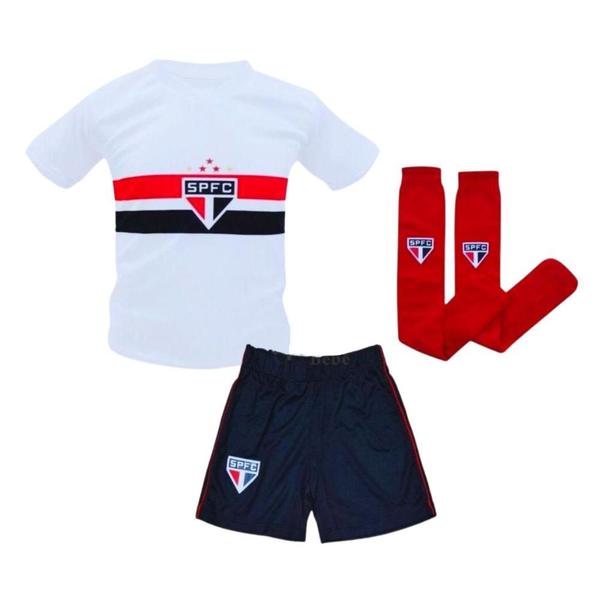 Imagem de Uniforme Infantil São Paulo 3 Pçs Meião Vermelho Oficial