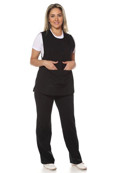 Uniforme zeladora faxineira Calça + Baby Look + Bata de limpeza - Demorgan Uniformes Imagem de Uniforme zeladora faxineira Calça + Baby Look + Bata de limpeza