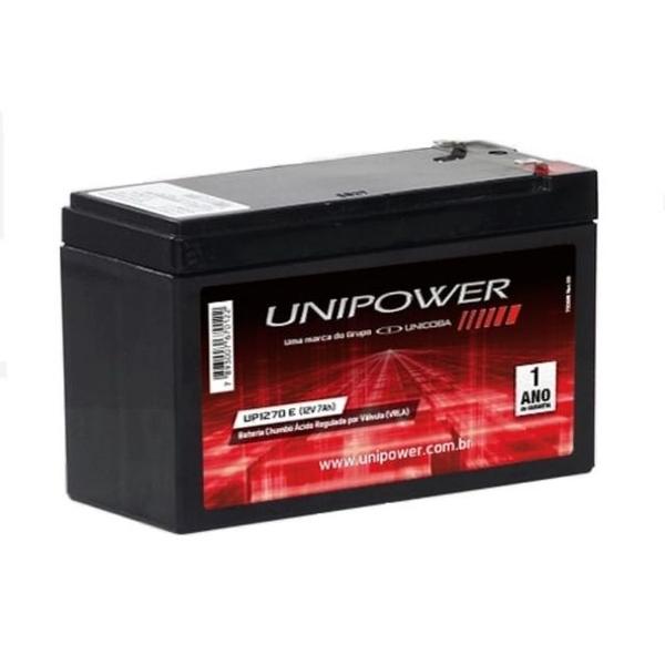 Imagem de Unipower Bateria Selada 12V 7.0AH UP1270E Nobreak - Kit 2 un