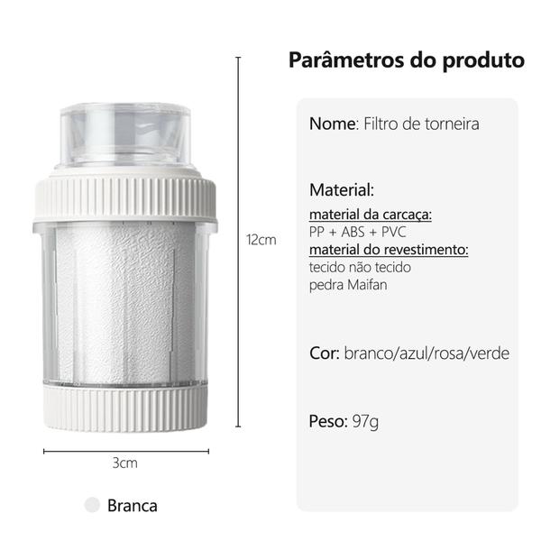 Imagem de Universal Splashproof Faucet Filter Cartuchos multicamadas purificam a água