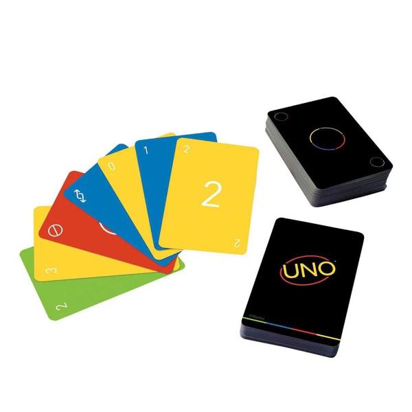 Imagem de Uno Black Minimalista Preto Jogo De Cartas Original Mattel