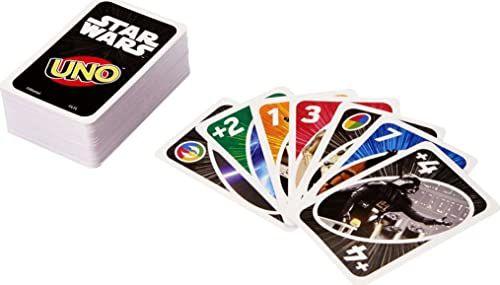 Imagem de UNO Star Wars Jogo de Cartas Correspondentes Com 112 Cartas com Wild Card exclusivo & Instruções para Jogadores 7 Anos de Idade & Up, Gift for Kid, Family & Adult Game Night, Multi