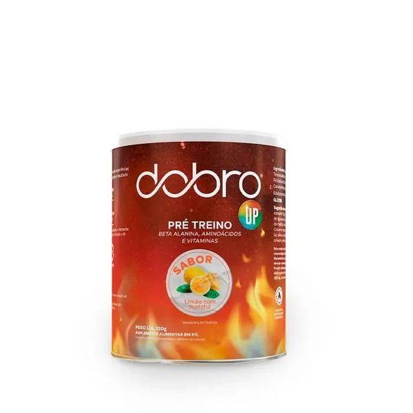 UP PRE-TREINO COM BETA ALANINA SABOR LIMAO COM MATCHA DOBRO 220g Imagem de UP PRE-TREINO COM BETA ALANINA SABOR LIMAO COM MATCHA DOBRO 220g