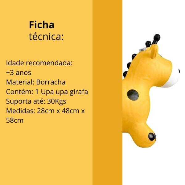 Upa Upa Girafinha Inflável de Borracha Com Som Infantil - Bee Toys Imagem de Upa Upa Girafinha Inflável de Borracha Com Som Infantil