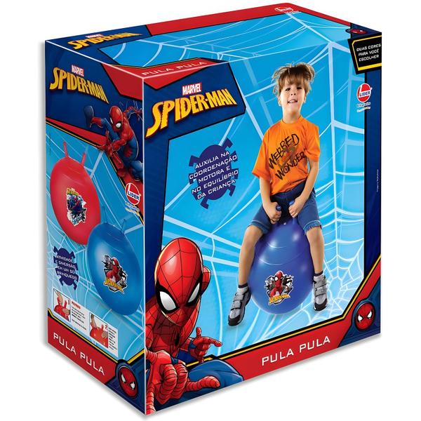 Upa Upa Spiderman Bola Pula Pula Infantil Homem Aranha Marvel Lider Brinquedos Imagem de Upa Upa Spiderman Bola Pula Pula Infantil Homem Aranha Marvel Lider Brinquedos