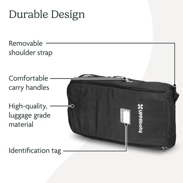 Imagem de UPPAbaby RumbleSeat/Bassinet Bolsa de viagem com TravelSafe, Preto/Azul