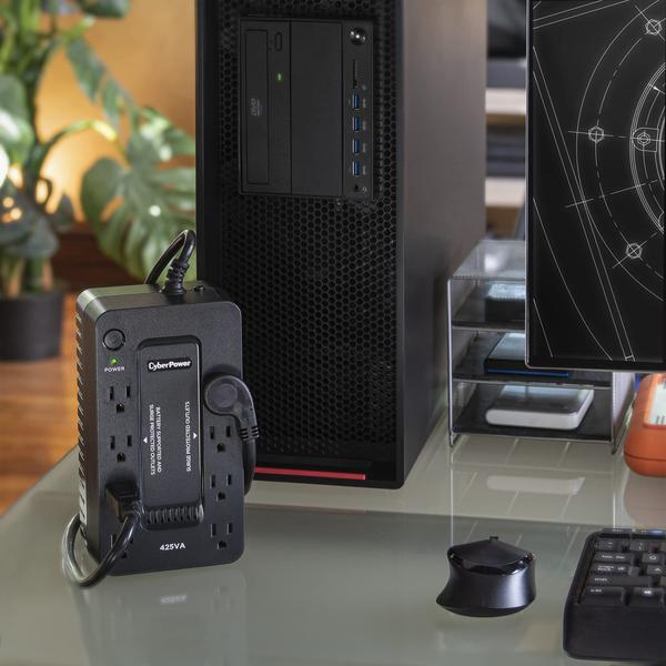 Imagem de UPS CyberPower ST425 Standby 425VA/260W 8 tomadas pretas