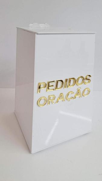 Imagem de Urna Branca "Pedidos Oração" - Elevando suas Preces em 20x14cm