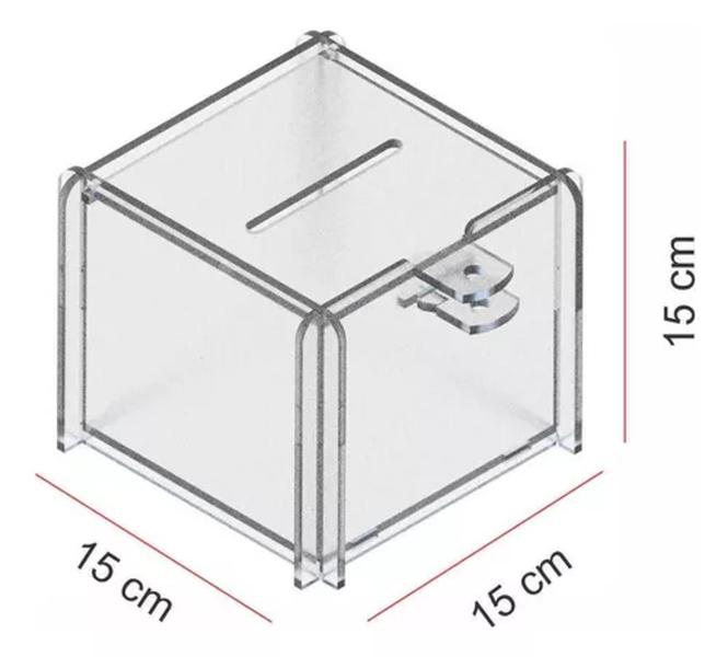 Imagem de Urna Caixa Em Acrilico Quadrada Para Sorteio