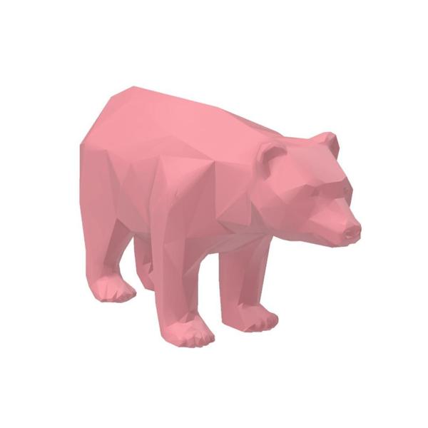 Imagem de Urso Bear Wall Street Geométrico Decoração 3D Low Poly