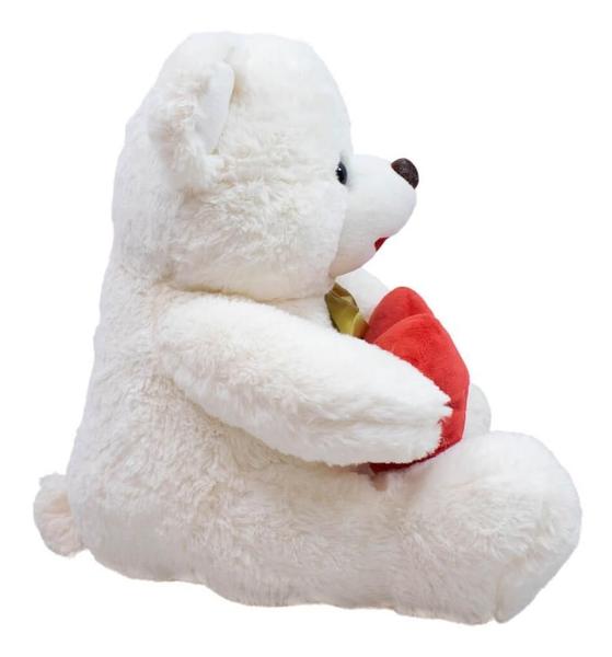 Imagem de Urso Branco Coração Te Amo 50Cm - Pelúcia