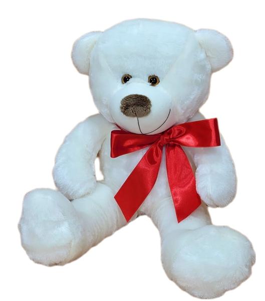 Imagem de Urso De Pelúcia Baunilha Super Macio 50 Cm - Com Laço Colorido, Decoração Quarto Infantil - XU BABY