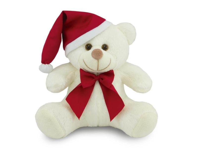 Imagem de Urso de Pelúcia Papai Noel 20cm Decoração Natal