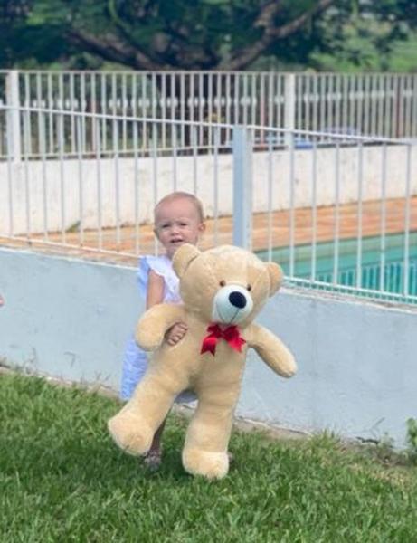 Imagem de Urso De Pelúcia Teddy  Fofinho Grande Com Laço 65cm - Doce De Leite