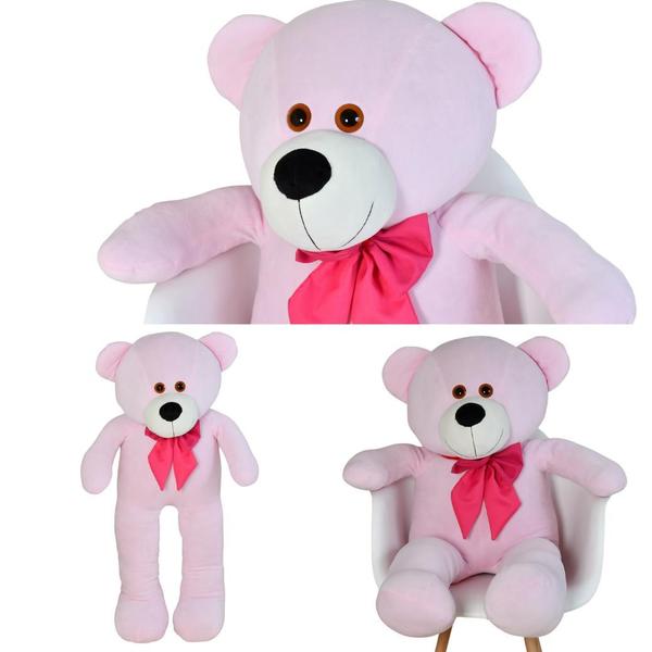 Imagem de Urso de Plush Rosa Grande 90 cm Decoracao de Quarto Presente