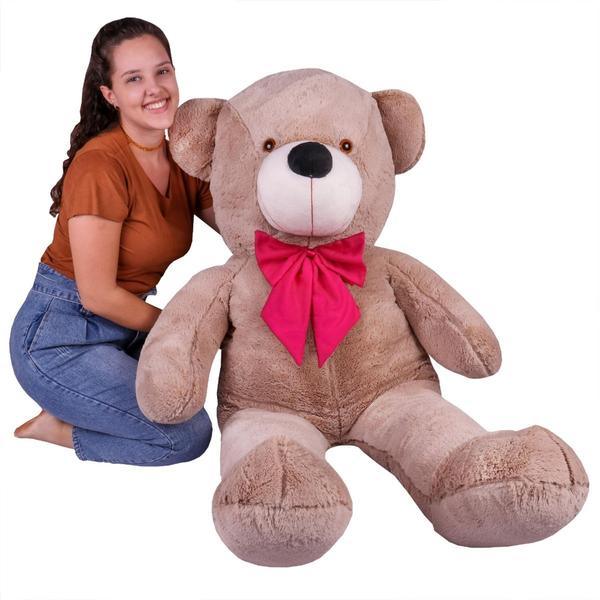 Imagem de Urso Gigante Pelúcia Teddy 1,10 Metros com Laço - Várias Cores - Barros Baby