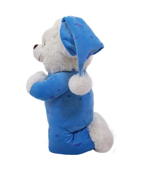 Imagem de Urso Pijama Azul Escuro Reza 30cm Pelúcia