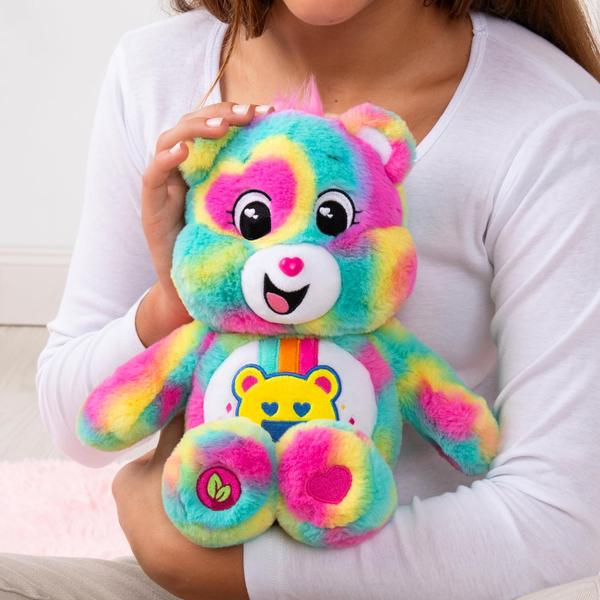 Imagem de Urso Plushie Care Bears Good Vibes de 14 polegadas para crianças com mais de 4 anos