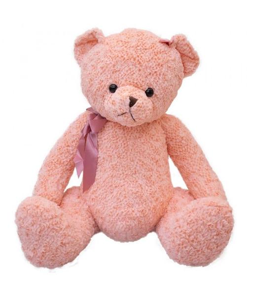 Imagem de Urso Rosa Com Laço 57cm - Pelúcia