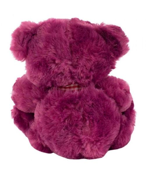 Imagem de Urso Roxo Laço Sentado 18cm - Pelúcia