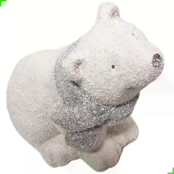 Imagem de Urso Sentado KUTUP em Cerâmica 1PC 11x9,8x13,5 cm Decoração de Natal